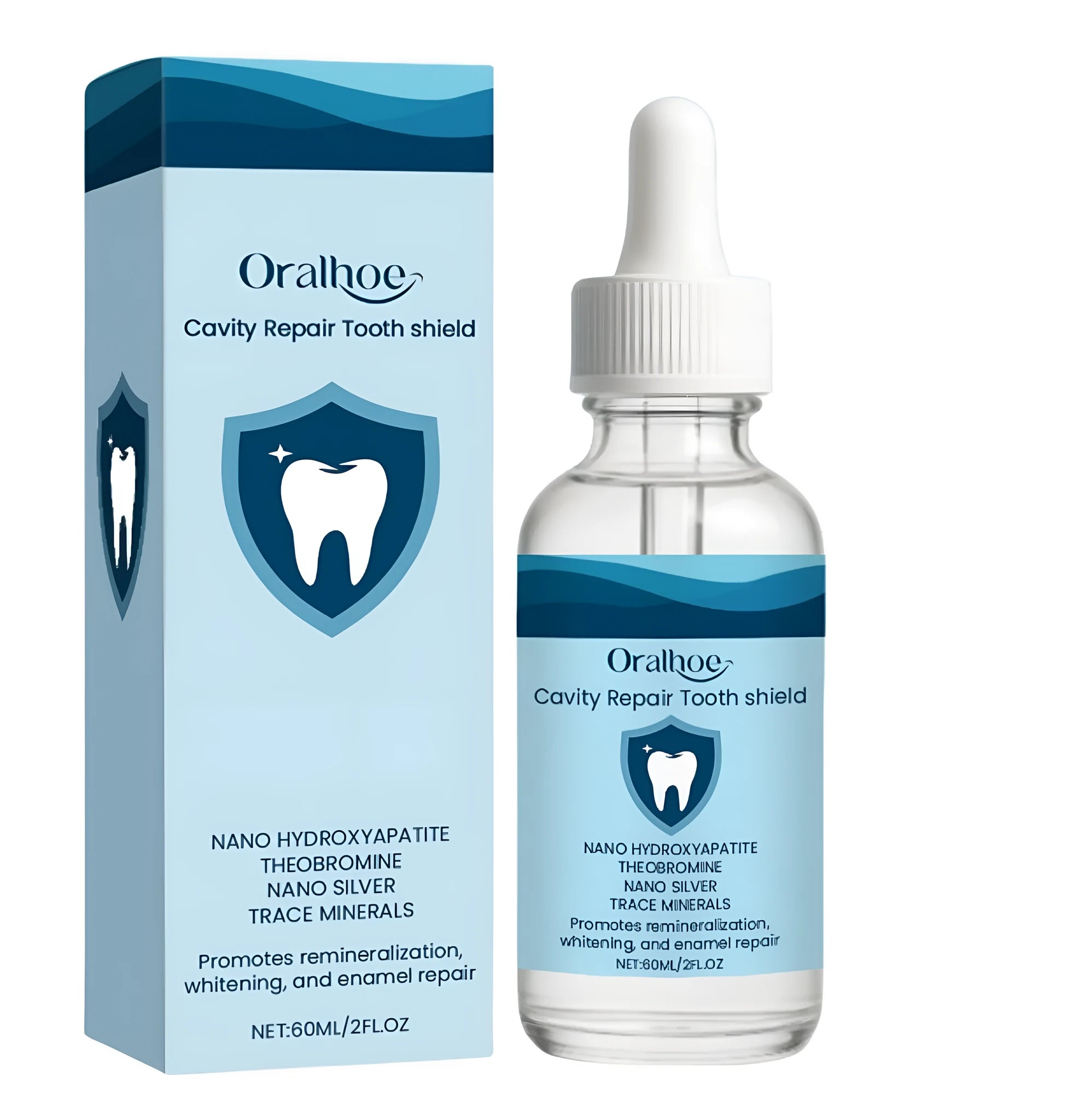 60ml tube of hydroxyapatite dental restorative fluid toothpaste with theobromine