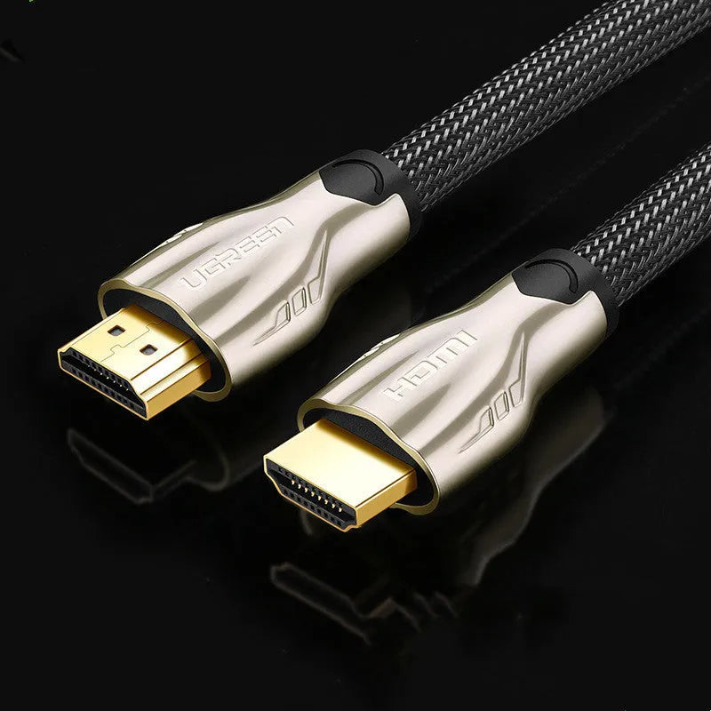 HDMI cable with gold connectors showing length options from 0.5 to 5 metres