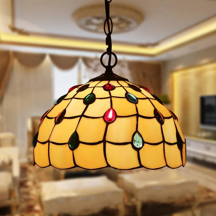 European baroque chandelier with coloured glaze finish and abstract design