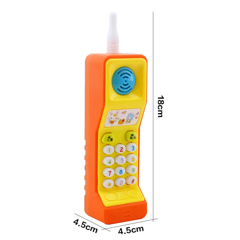 Children's battery-powered educational toy with cartoon animal theme producing sound and light