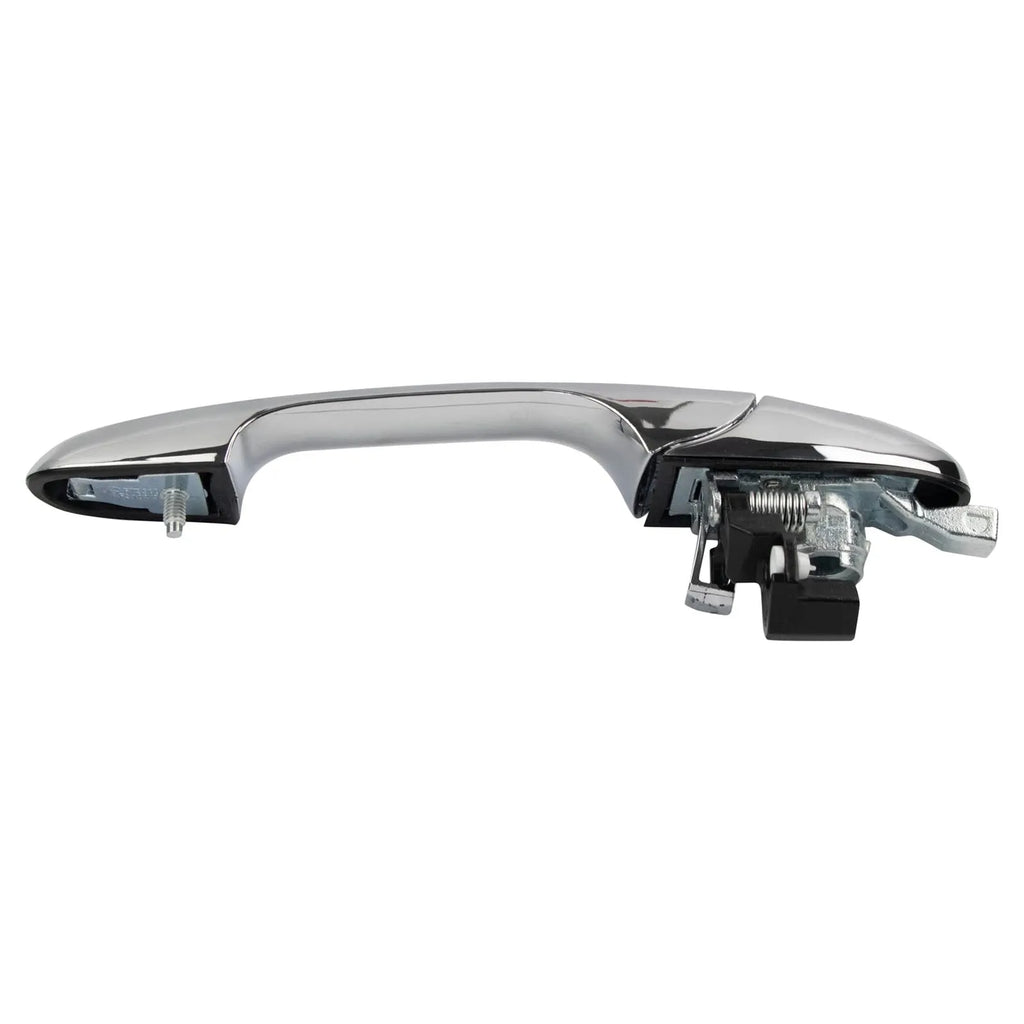 Black ABS plastic Fiat 500 car door handle replacement part showing dimensions