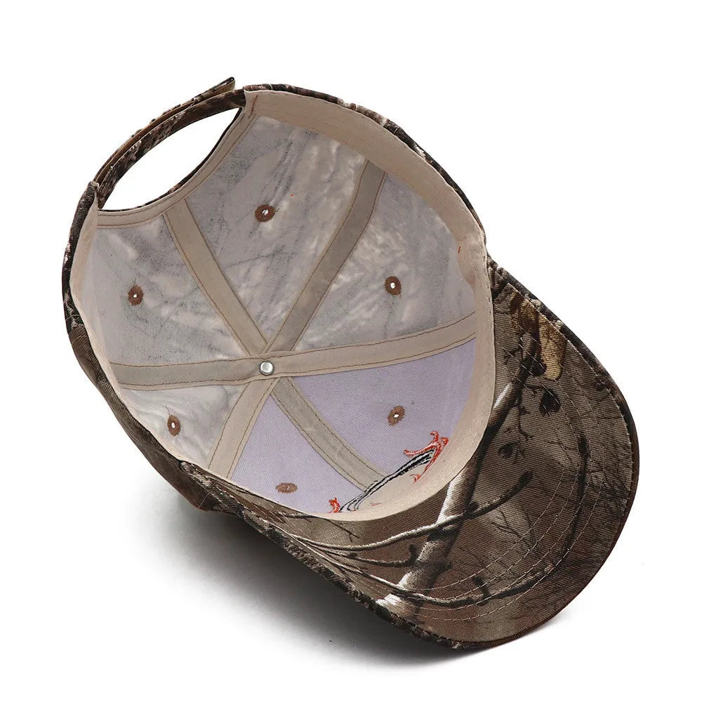 Little Elk hunting baseball cap with animal embroidery in camouflage pattern cotton material
