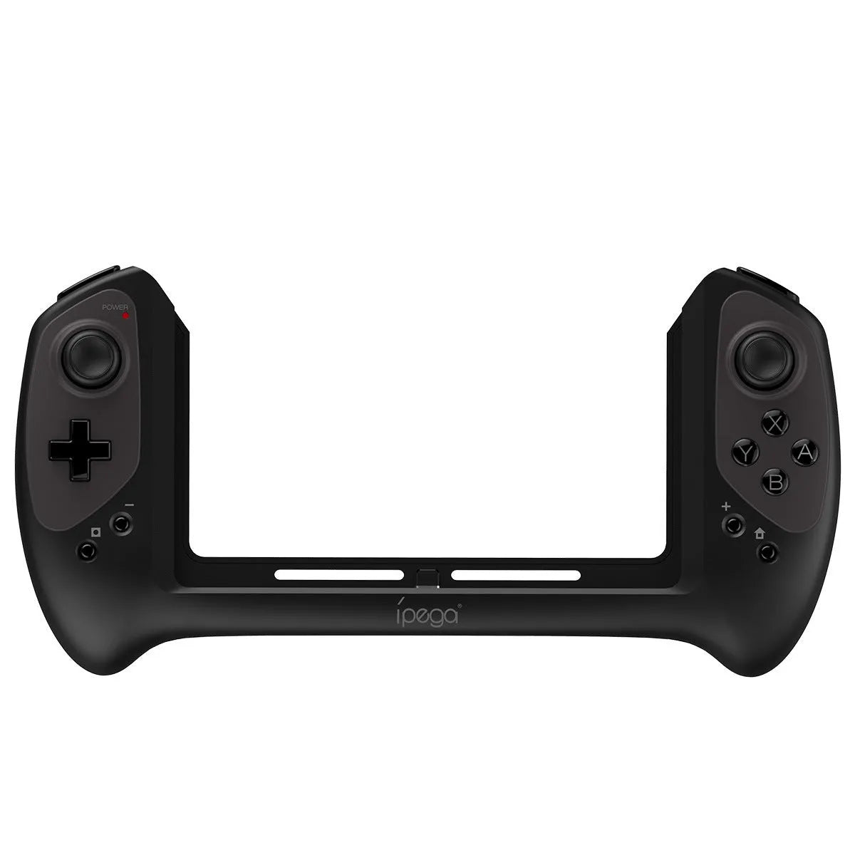 Black Nintendo Switch wireless Bluetooth gamepad with ergonomic curved grip and textured analogue sticks