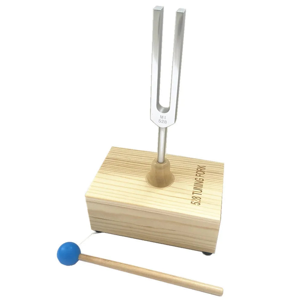 Aluminium alloy 432Hz tuning fork with speaker set in kraft paper box