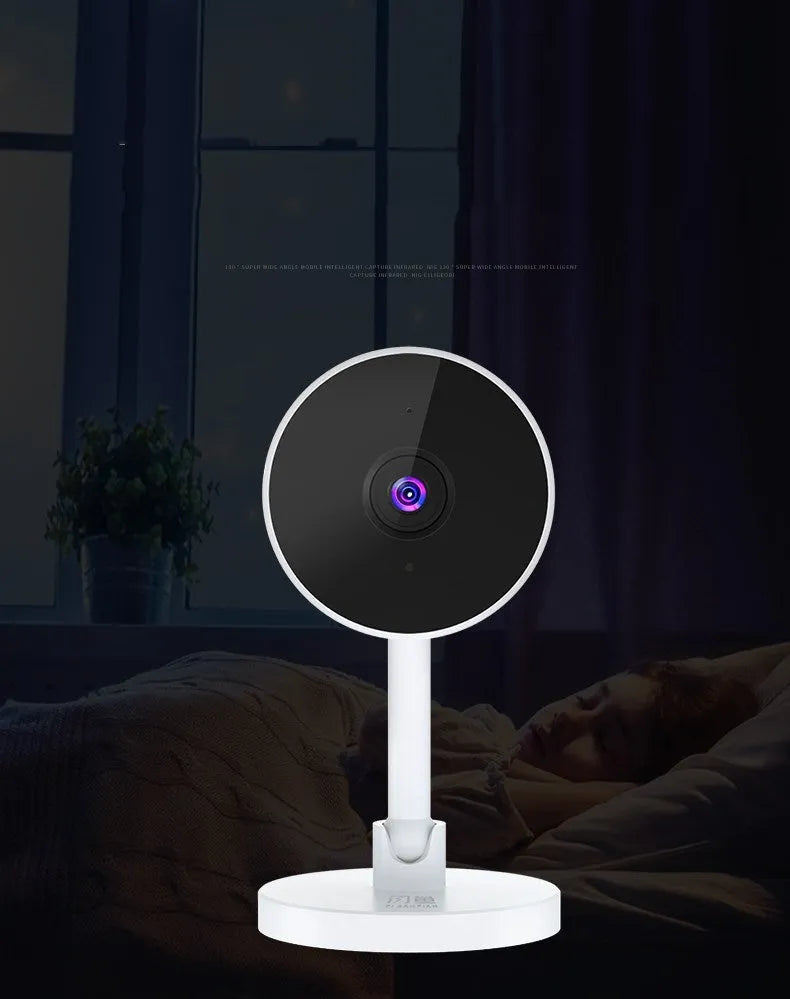 White FLASH FISH WiFi security camera with gun design and intelligent network alarm system