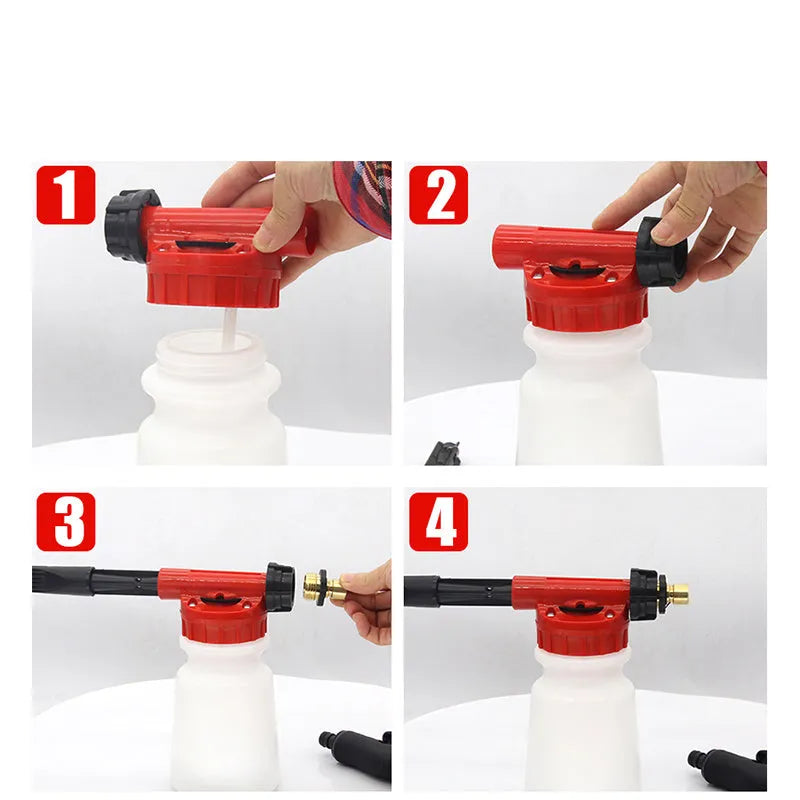 Foam pot high pressure water gun sprayer for garden plant watering and pesticide application