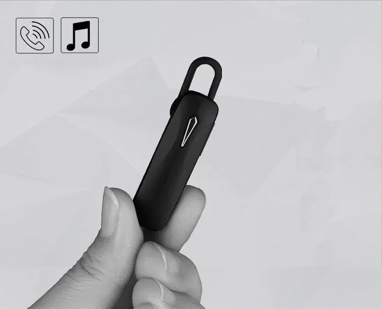M163 car Bluetooth headset in black and white colour options showing control buttons