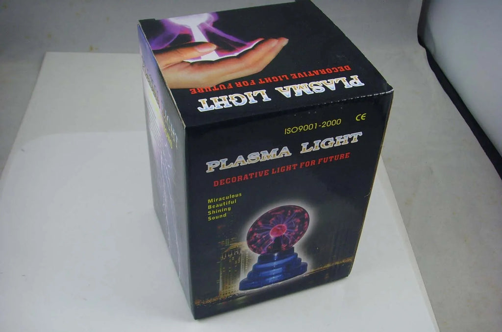 Colourful 7.62cm diameter glass magic ball light on ABS base with USB cable.