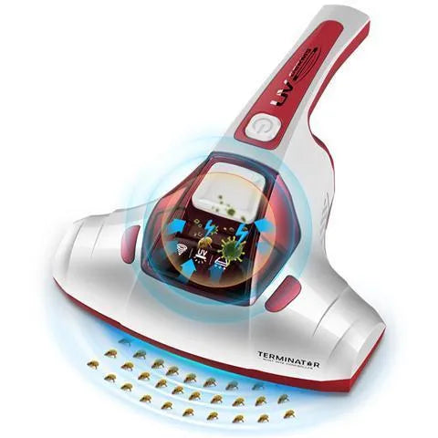 Pink handheld vacuum cleaner mite killer for mattress and sofa cleaning