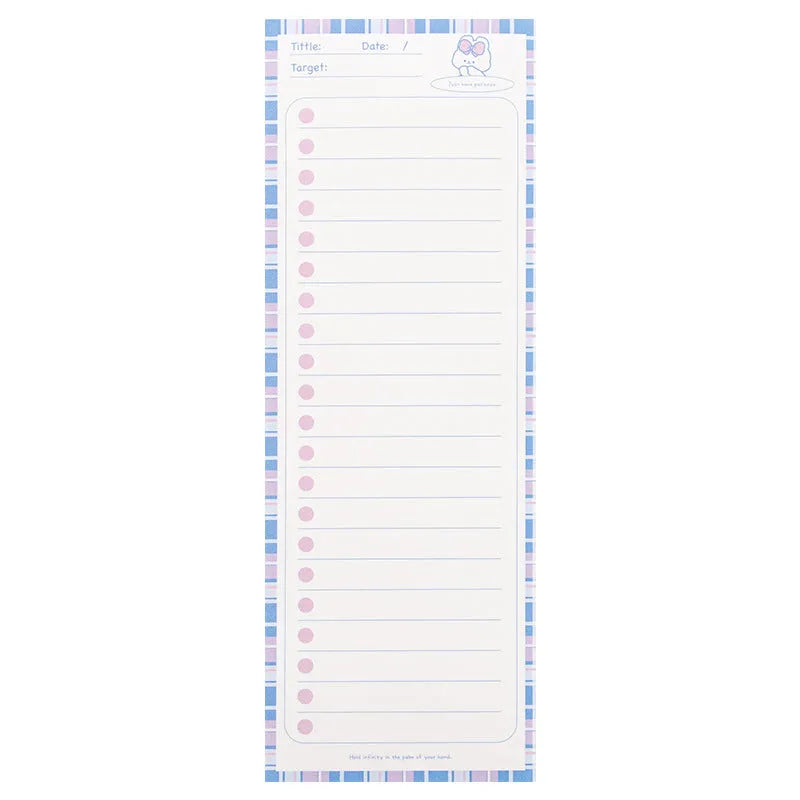 Creative sticky note pad with animal designs and ruled options in seven colour variations