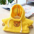 Blue hooded dog sweater shown on a mannequin, a pet clothing item available in 23cm and 42cm sizes.