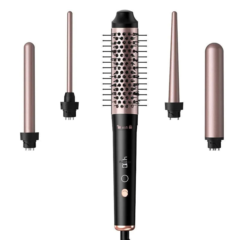 Automatic large wave hair curler in rose gold or black with 1000W power and headbands