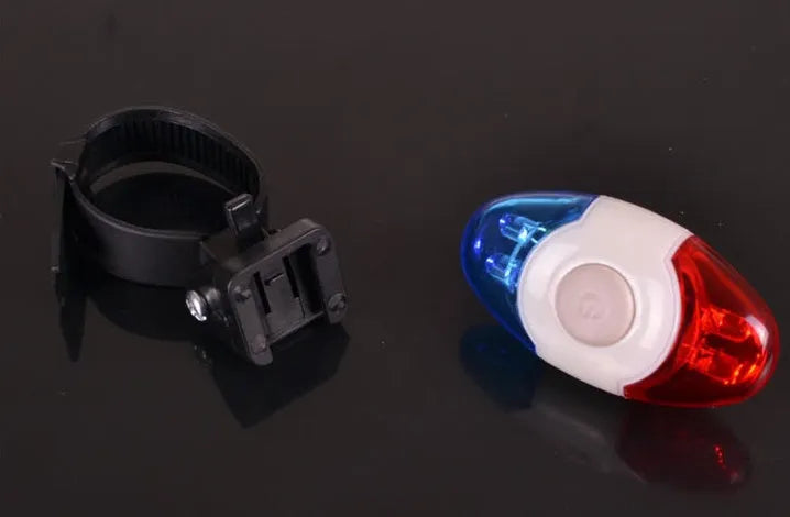 Red and blue 4LED tail light with adjustable mount for equipment accessories