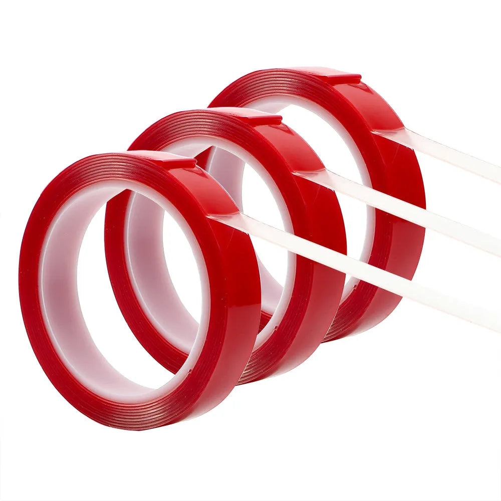 Roll of transparent acrylic foam double sided tape for car stickers and home decoration in 3m length