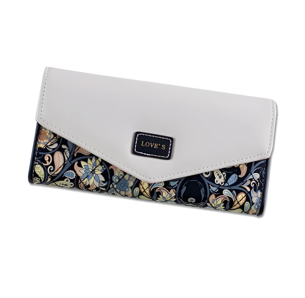 PU leather three-fold buckle wallet in black, blue, green, melon red, or violet colour
