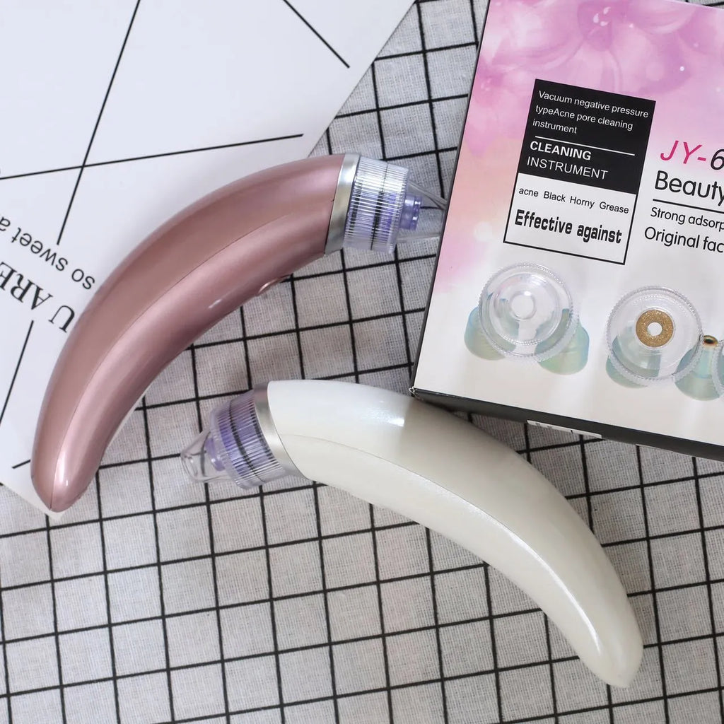 Rose gold and white electric blackhead suction instrument pore cleanser for face and nose