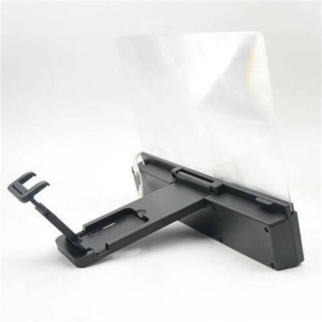 Portable mobile phone screen amplifier with speakers and flexible aluminium alloy gooseneck stand