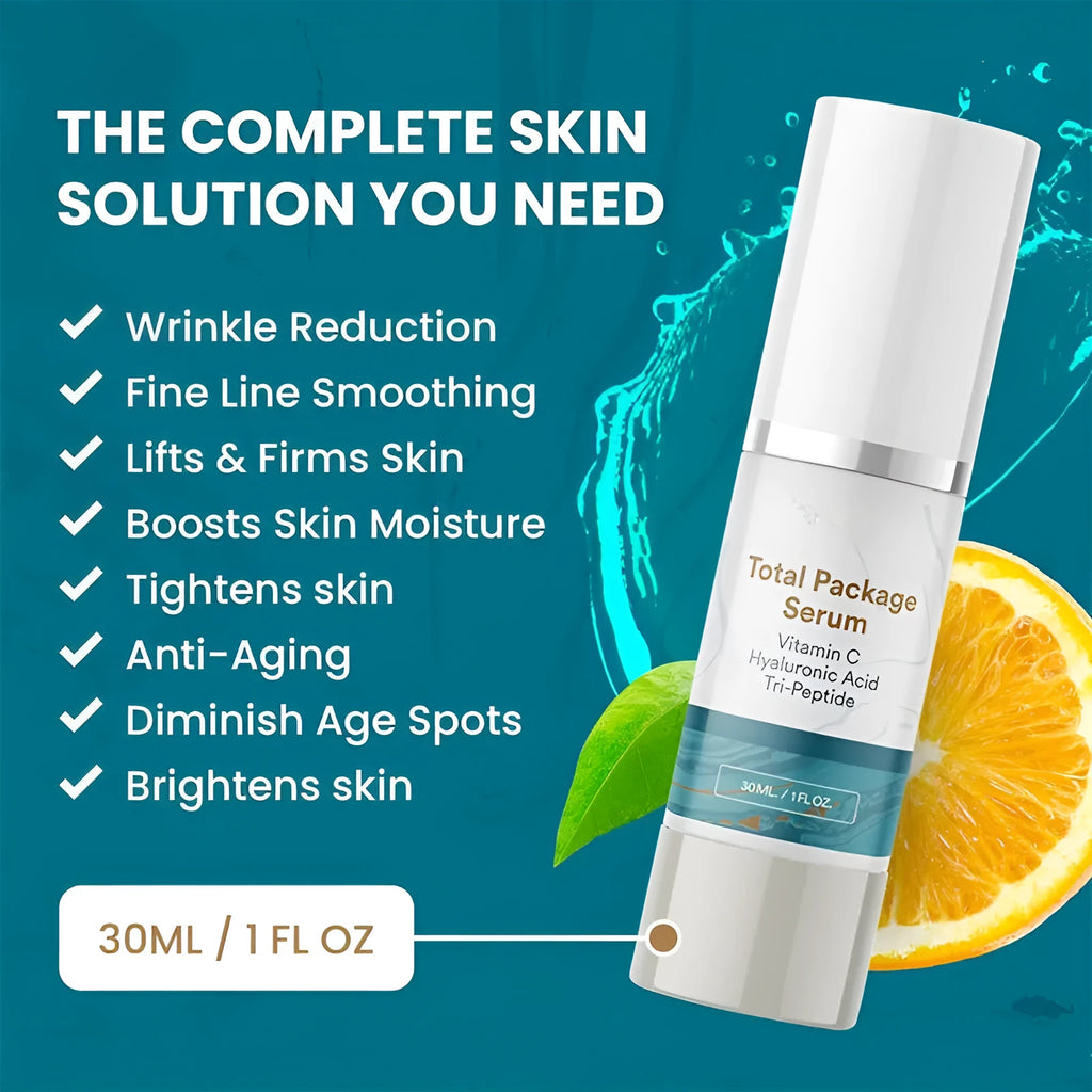 30ml bottle of moisturising and brightening facial essence serum.