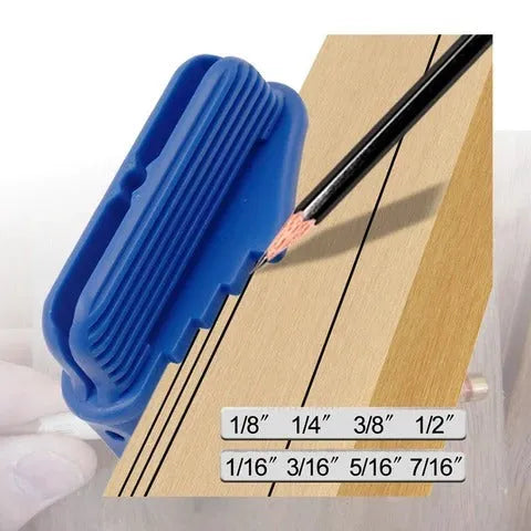 Centre scriber marker with 8 sidelines ABS plastic magnet board grooving tool black