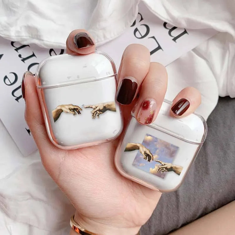 Transparent plastic protective cover for Apple AirPods and AirPods Pro wireless earbuds
