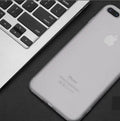 Flexible silicone mobile phone case for iPhone in black, blue, red, and white colour options.