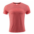 Men's short sleeve athletic t-shirt in polyester spandex for running and basketball