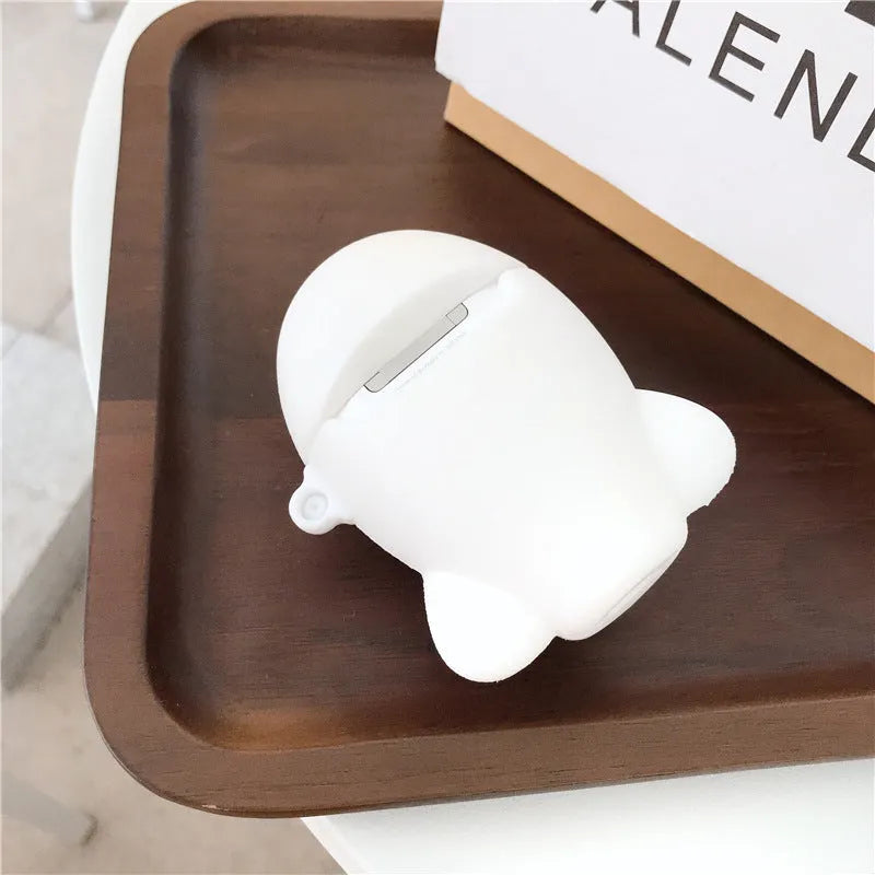Aircraft headset design silicone flip case for Apple AirPods 1st and 2nd generation with hook