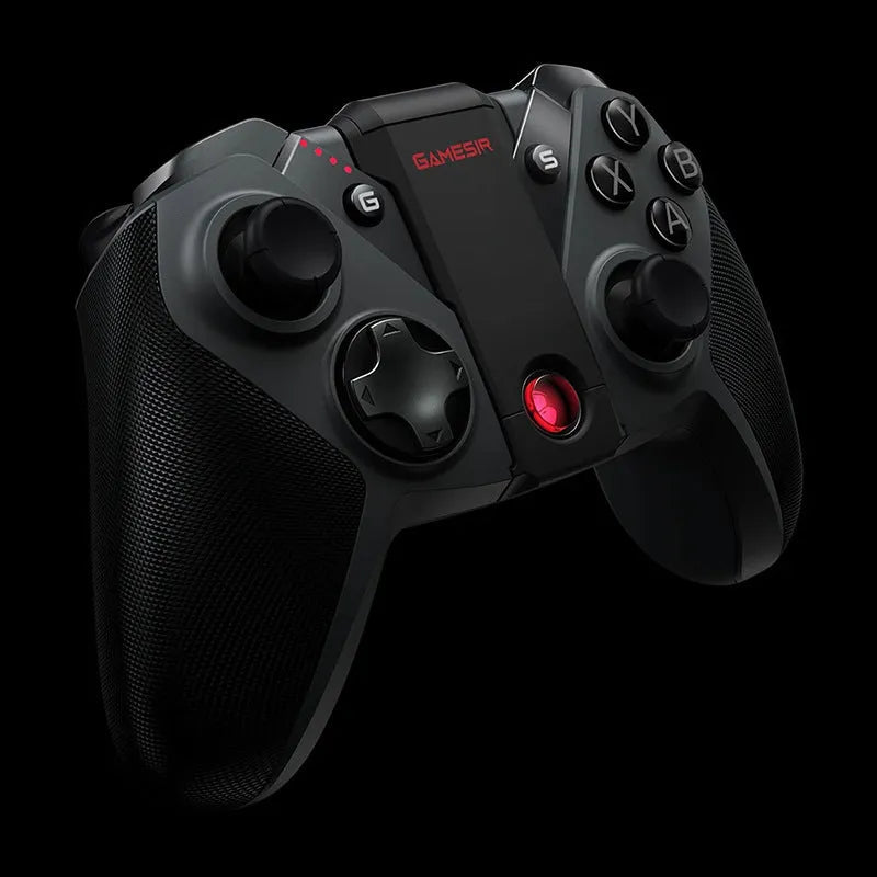 Black Gaishi USB-C wired game controller with vibration feedback for console gaming accessories