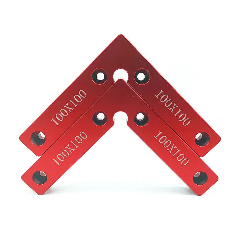 Aluminium woodworking right angle positioning block fixture for 90-degree clamping