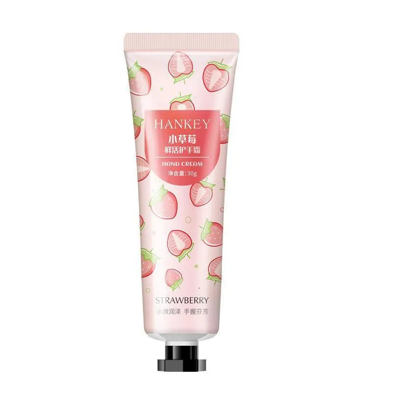 30g tube of fruit extract hand cream for dry skin moisturisation with multiple scent options