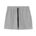 Men's thin polyester basketball shorts in grey colour with medium elastic waistband