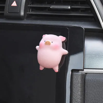 Resin cartoon pig figurine car dashboard ornament decoration
