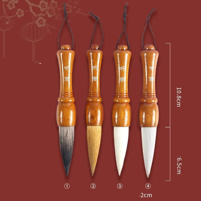 Large traditional Chinese painting wrist brush with sheep hair nib and transparent packaging
