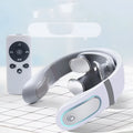 White four-head shoulder neck massager with charging power supply for domestic use