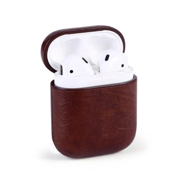Genuine leather protective case for Apple AirPods charging case in multiple colour options