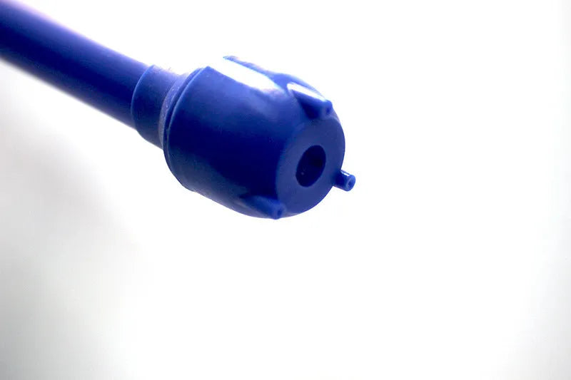 Blue manual siphon transfer pump for fuel oil gasoline and liquid handling