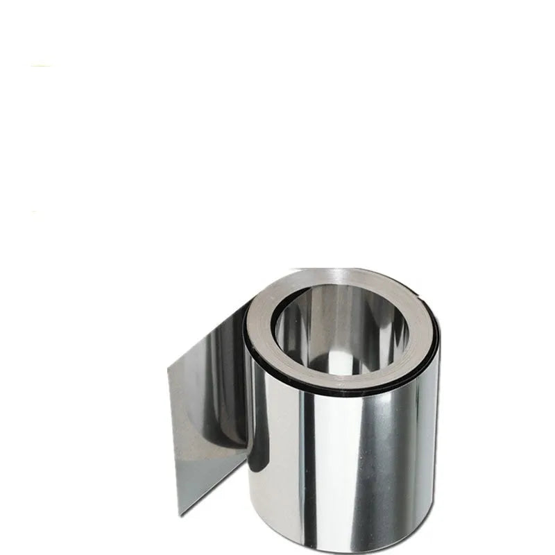 304 stainless steel metal strip roll in various widths for automotive shimming and repair.