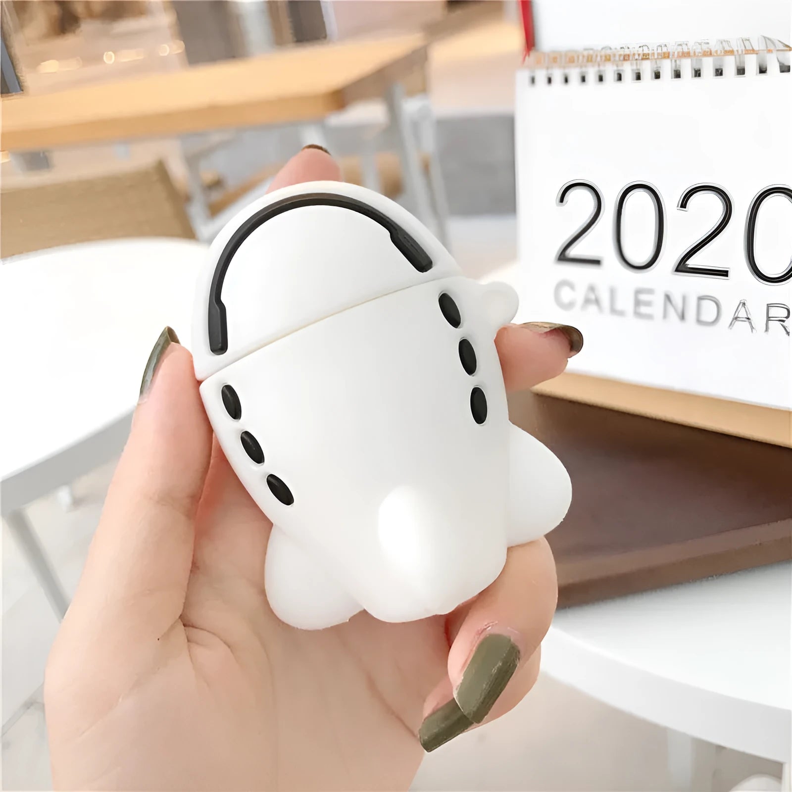 Aircraft headset design silicone flip case for Apple AirPods 1st and 2nd generation with hook