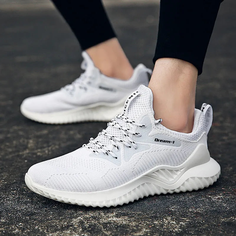 Adult breathable running shoes with mesh upper and front strap, shown in available colours.