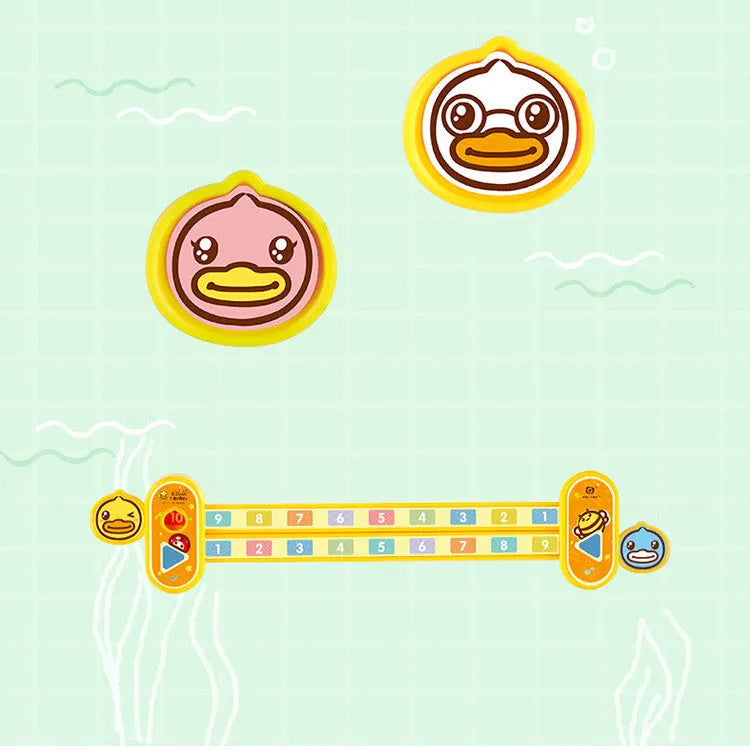 Yellow plastic children's digital decomposition ruler measuring 24.5cm length with cartoon design for mathematics education