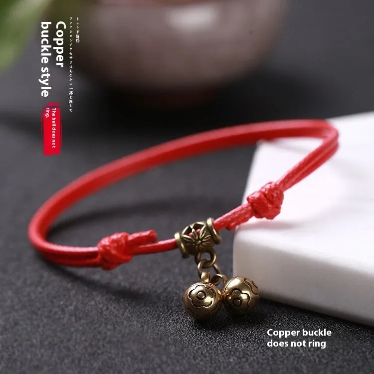 Nylon dog collar with brass bell for small dogs in adjustable 8-17cm size