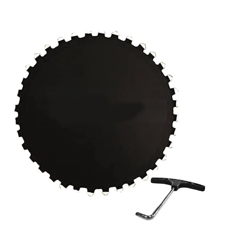 Large round elastic bungee cloth for trampolines with multiple button attachments