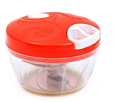 Green manual food chopper with stainless steel blades and 500ml capacity