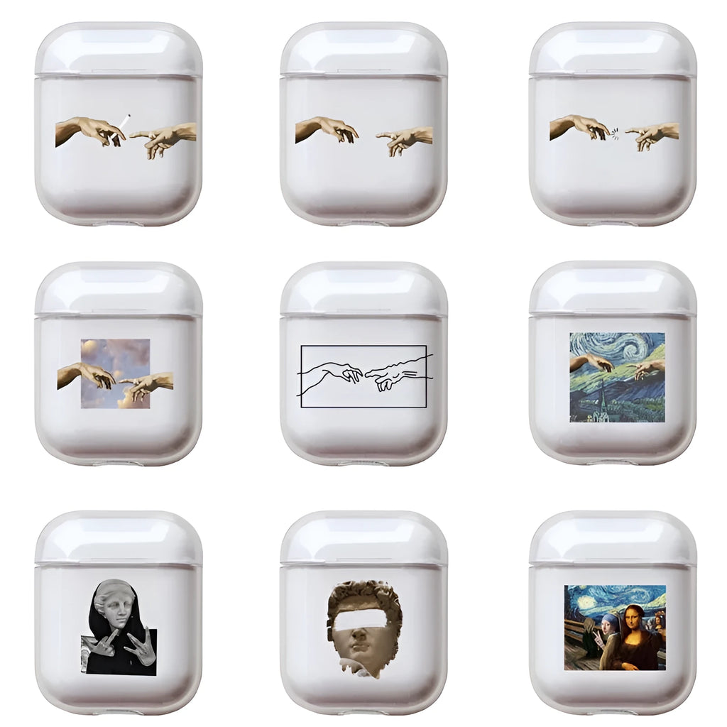 Transparent plastic protective cover for Apple AirPods and AirPods Pro wireless earbuds