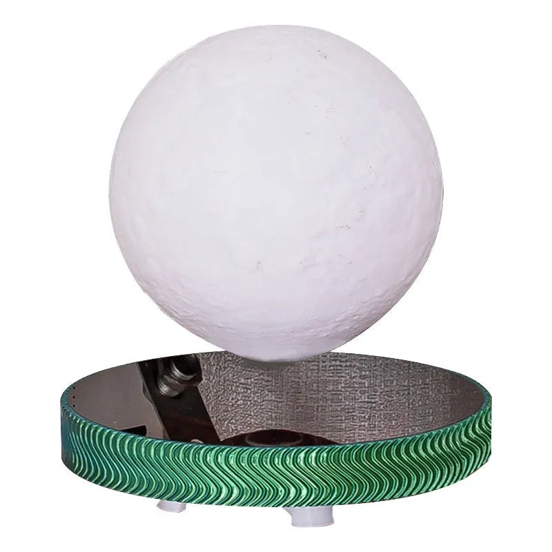 Magnetic suspension night lamp with floating 3D printed decorative element
