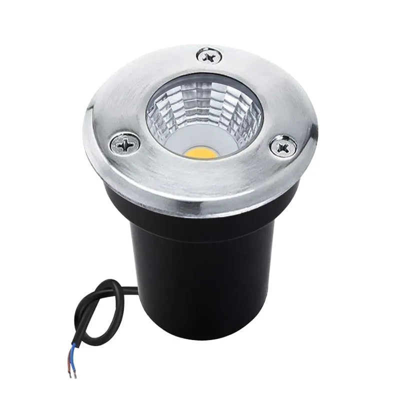 LED COB underground light with stainless steel cover and tempered glass for outdoor waterproof lighting