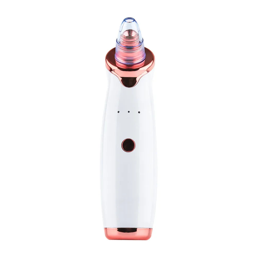 Electric blackhead remover device with four nozzle attachments for pore cleaning and acne extraction