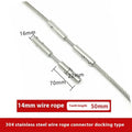 Silver stainless steel guardrail double wiring adjustable docking pipe sleeve steel rope lock anti-rust anti-corrosion 8 sizes 2mm to 14mm