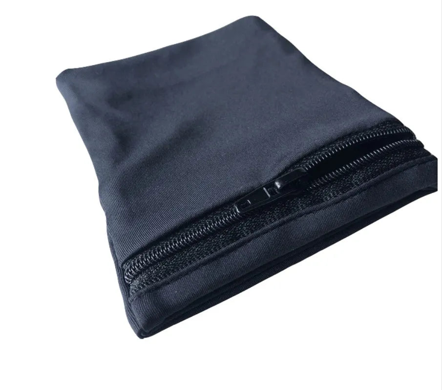 Sports wristband phone pouch 10x12cm in black for gym running cycling
