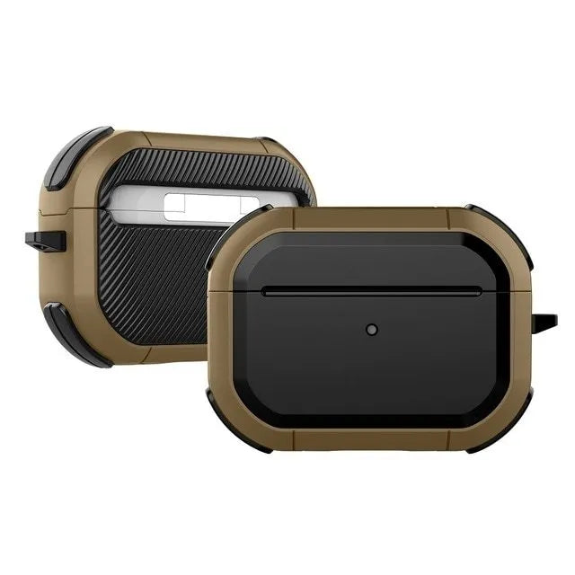 TPU and PC protective case cover for Apple AirPods charging case in various colours.
